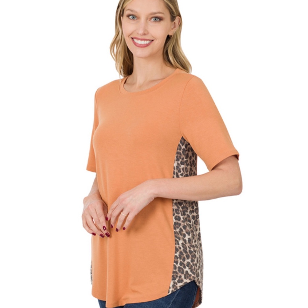 Orange Leopard Top